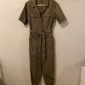 H&M Olive Jumpsuit